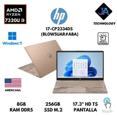 HP - LAPTOP HP 17-CP2334DS AMD RYZEN 3 7320U 8GB RAM 256GB SSD 17" HD TS WIN 11 AMERICANA