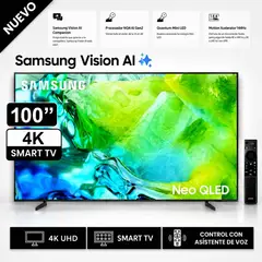 SAMSUNG - Televisor Samsung 100" Pulg QN100QN80HGXPE Neo QLED UHD 4K Modelo 2026