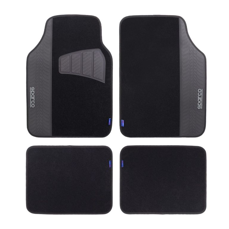Alfombras de Piso para Auto SPARCO SPF503 PVC Negro 4 Piezas Antideslizante