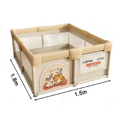 GENERICO - Corral Infantil Premium 180x150 cm con Malla Transpirable, Esquinas Acolchadas y Puerta con Cierre