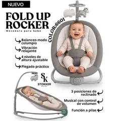 GENERICO - Mecedora Eléctrica Fold Up Rocker Para Bebe Gris