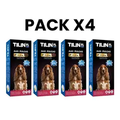 PLOP - Pack X4 Tilin 10 A 20kg Antipulgas Con Hepatoprotector