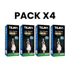 PLOP - Pack X4 Tilin 20 A 40kg Antipulgas Con Hepatoprotector