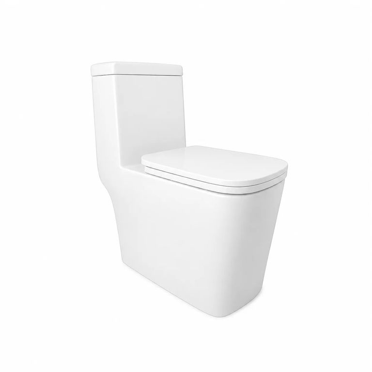 Inodoro One Piece MYKONOS Blanco Rectangular con Tanque Integrado y Botón Dual