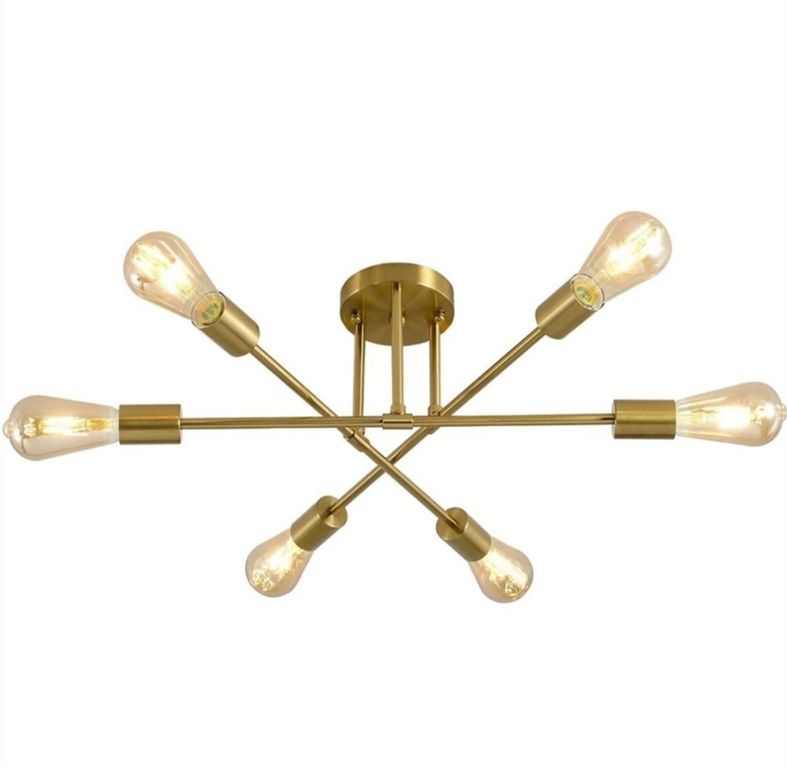 Lámpara De Techo Moderna 6 Luz E27 Lampara Colgantes Con Diy