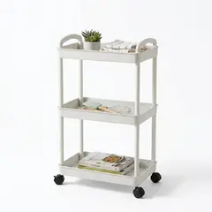 GENERICO - Carrito Organizador 3 niveles con ruedas Blanco