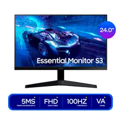 SAMSUNG - Monitor Samsung 24 Pulgadas Full HD 100Hz para PC y Oficina LS24F330EALXPE