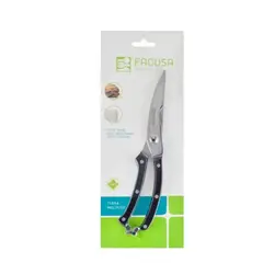 TRAMONTINA - TIJERA DE COCINA  DE ACERO INOX  FACUSA   MANGO NEGRO