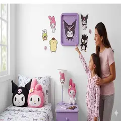 GENERICO - RELOJ DE PARED PARA NIÑAS