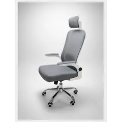 GENERICO - Silla EJECUTIVA con REPOSA CUELLO Y SOPORTE LUMBAR GRIS