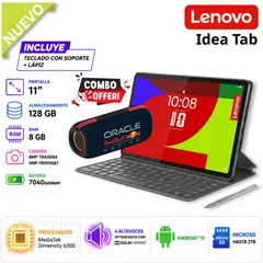 LENOVO - Tablet Lenovo Idea Tab 11" 2.5K MediaTek Dimensity 6300 8GB RAM 128GB - TB336FU + Parlante REDBULL