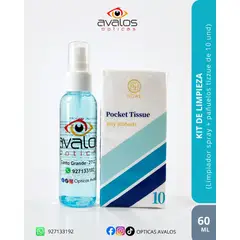 GENERICO - KIT DE LIMPIEZA SPRAY PARA LENTES - 60 ML