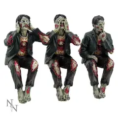 GENERICO - NN Core Horror - Adorno de 10cm - See No, Hear No Speak No Evil Zombies - Nemesis Now
