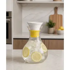 GENERICO - Jarra Premium de Vidrio Borosilicato 800 ml con Tapa de Cerámica Hermética