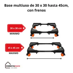 NACIONAL - Base ajustable 30 x 30 hasta 45 cm  ruedas Naranja