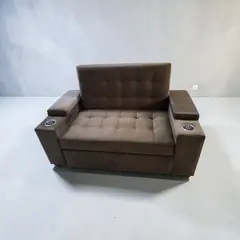 GENERICO - SOFA CAMA PORTA VASO  MARRON PLAZA Y MEDIA