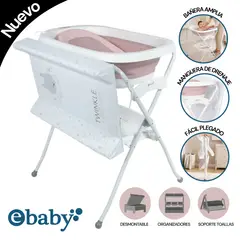 EBABY - Bañera Cambiador Spark Rosado - Ebaby  821-1