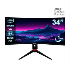 Teros - Monitor Curvo Ultrawide Teros 34 Pulgadas Gaming 180Hz 1ms TE-3412G