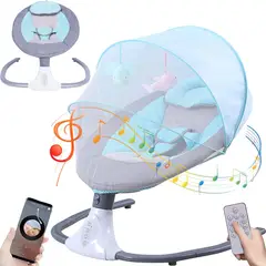 OEM - MECEDORA ELECTRICA PARA BEBES A CONTROL REMOTO-BLUETOOH