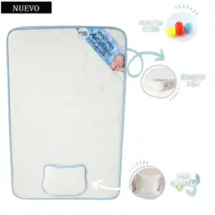 GENERICO - Colchón de Bebe para Cunas Pack and Play Azul