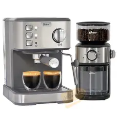 OSTER - Combo Cafetera de Espressos Oster BVSTEM5502 + Molinillo de Cafe Automàtico