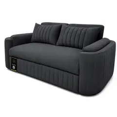 BARAKA HOME - Sofá Cama Viena 2 Plz - Gris Oscuro