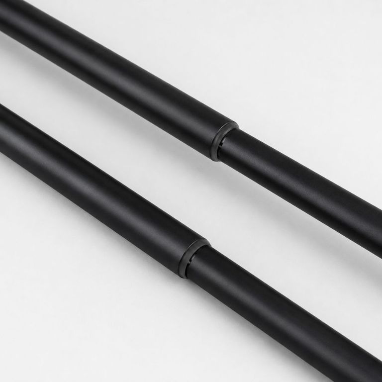 Barra / tubo de cortina decorativo doble graduable de 1.60 a 3 mts - Negro