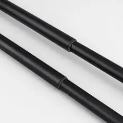 SALA FABULOSA - Barra / tubo de cortina decorativo doble graduable de 1.60 a 3 mts - Negro