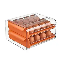 GENERICO - Organizador Doble de Huevos 2 Niveles para 32 Unidades - Color Aleatorio