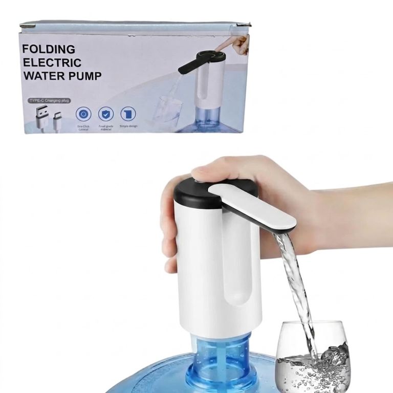 Dispensador De Agua Recargable Usb Bomba De Agua - Blanco