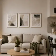 LAR DANIELSEN - Set de 3 cuadros abstractos 40 x 50 cm - Milan