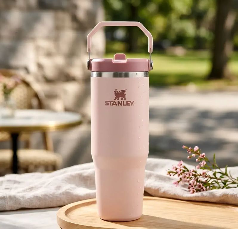 Termo Flip Straw Rose 887ml 30 oz