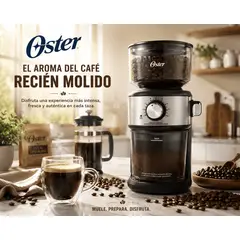 OSTER - Molinillo de Café Oster BVSTBMH24 Automático de Muelas 18 Configuraciones de Molienda Tolva 227g