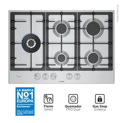 Bosch - Encimera a Gas 75cm inox Serie 6 PCS7A5I90