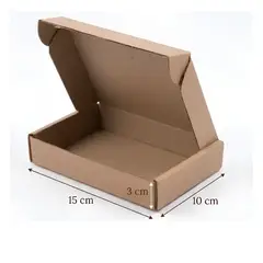 GENERICO - Caja De Envío Ecommerce Cartón Microcorrugado 10x15x3 cm - 50unds