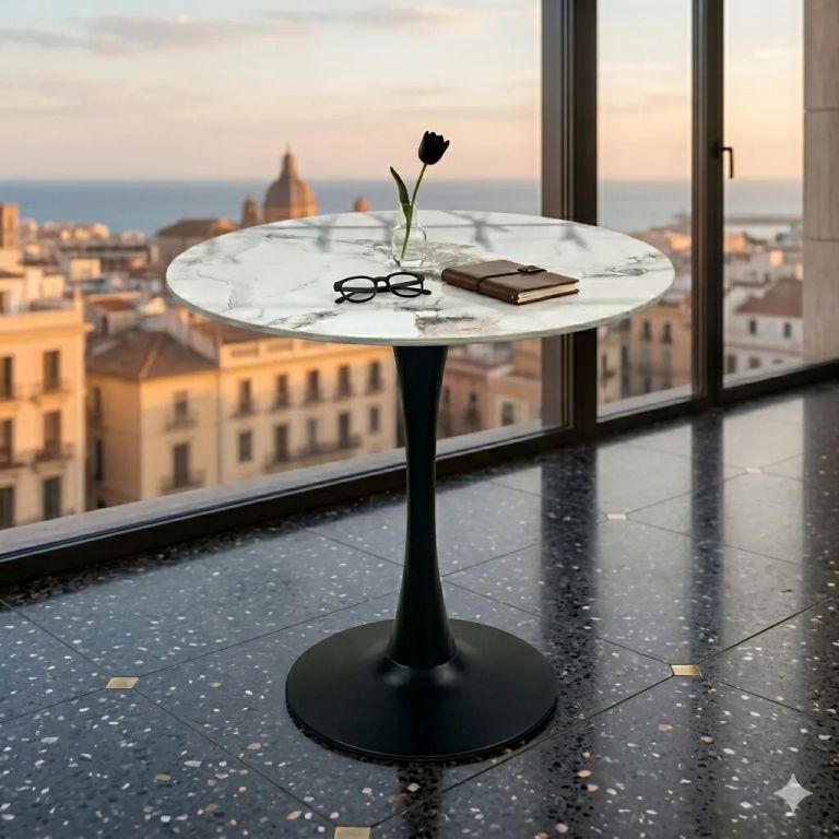 Mesa Tulipán en Negro