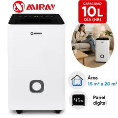 MIRAY - Deshumedecedor Digital DM-125 1.5L 15 a 20 m2