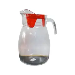 Ichimatsu - Jarra de vidrio con tapa de plástico roja Máncora 2.8 L Ichimatsu