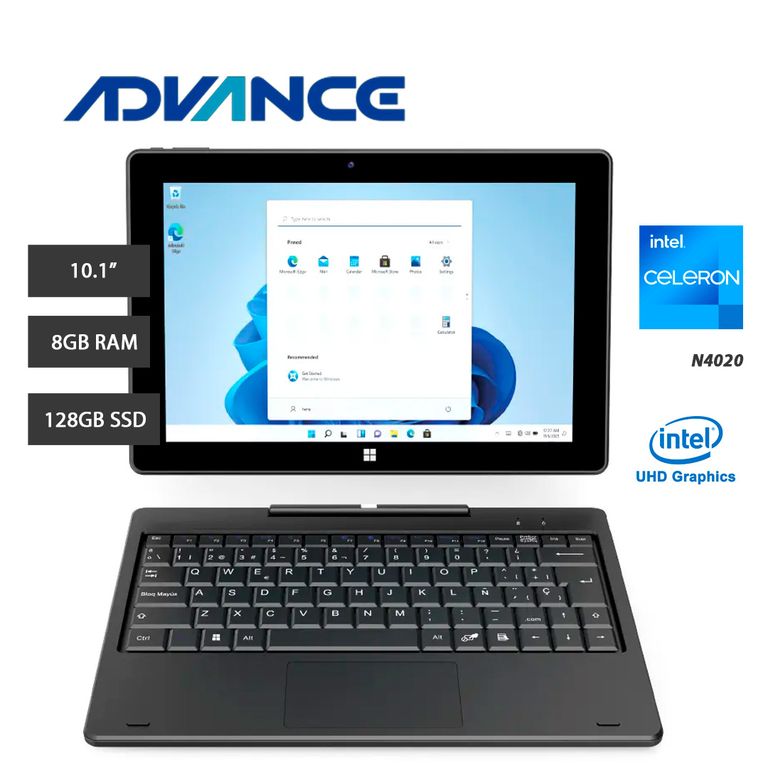 LAPTOP ADVANCE 10.1, INTEL CELERON N4020, 8GB 128GB EMMC, 10.1, W11 HOME