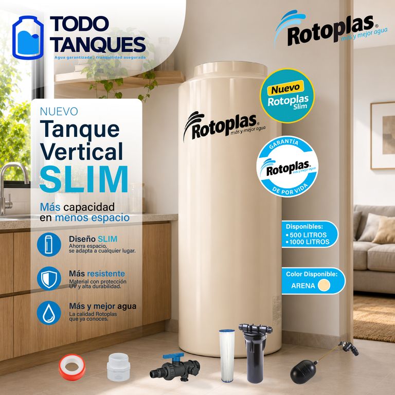 Tanque Rotoplas Vertical Slim 500L