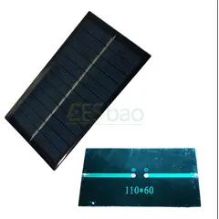GENERICO - Mini Panel Solar 6V 1W Portátil para Proyectos DIY