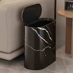 GENERICO - Tacho de Basura Elegante con Botón a Presión Mármol