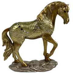 CONCEPTS LIFE & DISEÑO - CONCEPTS LIFE & DISEÑO Caballo Decorativo Oro Antiguo