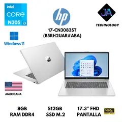 HP - LAPTOP HP 17-CN3083ST CORE I3 N305 8GB RAM 512GB SSD 17.3" FHD WIN 11 AMERICANA