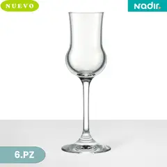 NADIR - Copas para Pisco de Vidrio Alambic 90 ml - 3 oz Nadir (X6PZS).