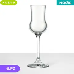 NADIR - Copas para Pisco de Vidrio Alambic 90 ml - 3 oz Nadir(X6PZS).