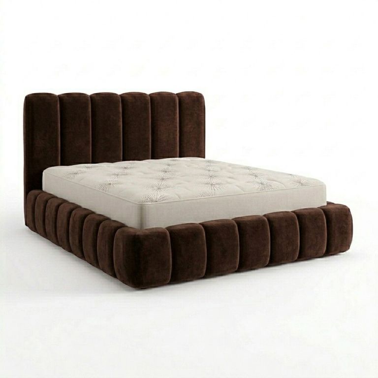 Combo Dormitorio Cama Nube Olimpo King Roble + Colchón Ortopédico