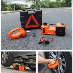 GENERICO - GATA ELECTRICA 5 TONELADAS INFLADOR DESTORNILLADOR PARA AUTO Y CAMIONETA - 3 EN 1