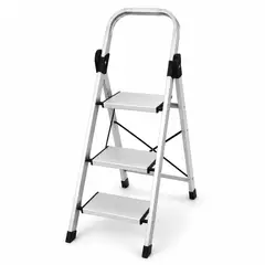 BUYPAL - Escalera de Aluminio 3 Pasos Plegable Antideslizante Liviana Buypal 117.5 cm