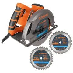 Truper - Combo Sierra Circular 1500W + 2 discos 7-1/4" Truper